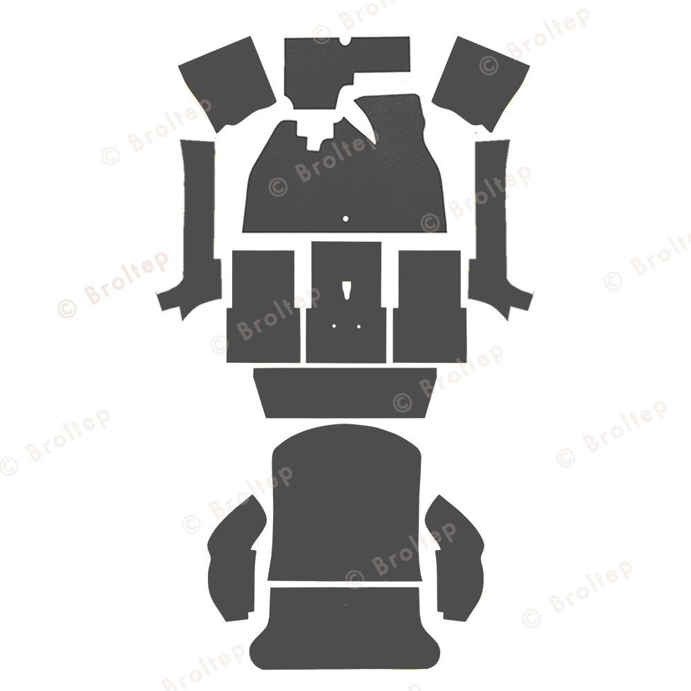 Innenraum-+Stauraumteppich für Käfer 1302 Cabrio BF