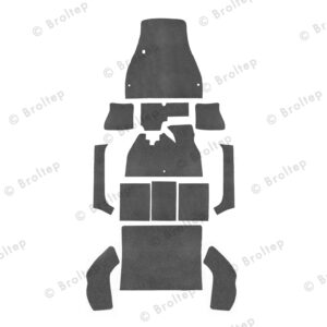 Innenraumteppich-Komplett für Käfer 1200 BF Cabrio Bj. 54-64