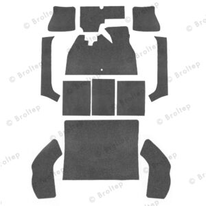 Innenraum-und Stauraumteppich für Käfer 1200 BF Cabrio Bj. 54-64