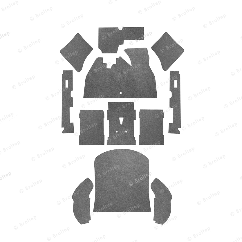 Innenraum-+Stauraumteppich für Mexico Käfer BF ab Bj.78