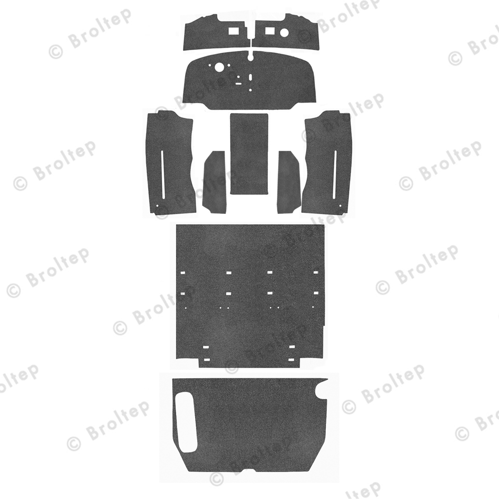 Innenraumteppich-Komplett für Vw Bulli T 2a