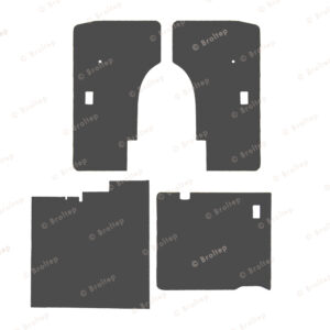 Teppich für Bulli T3 DoKa-Türverkleidung, Vliesvelour